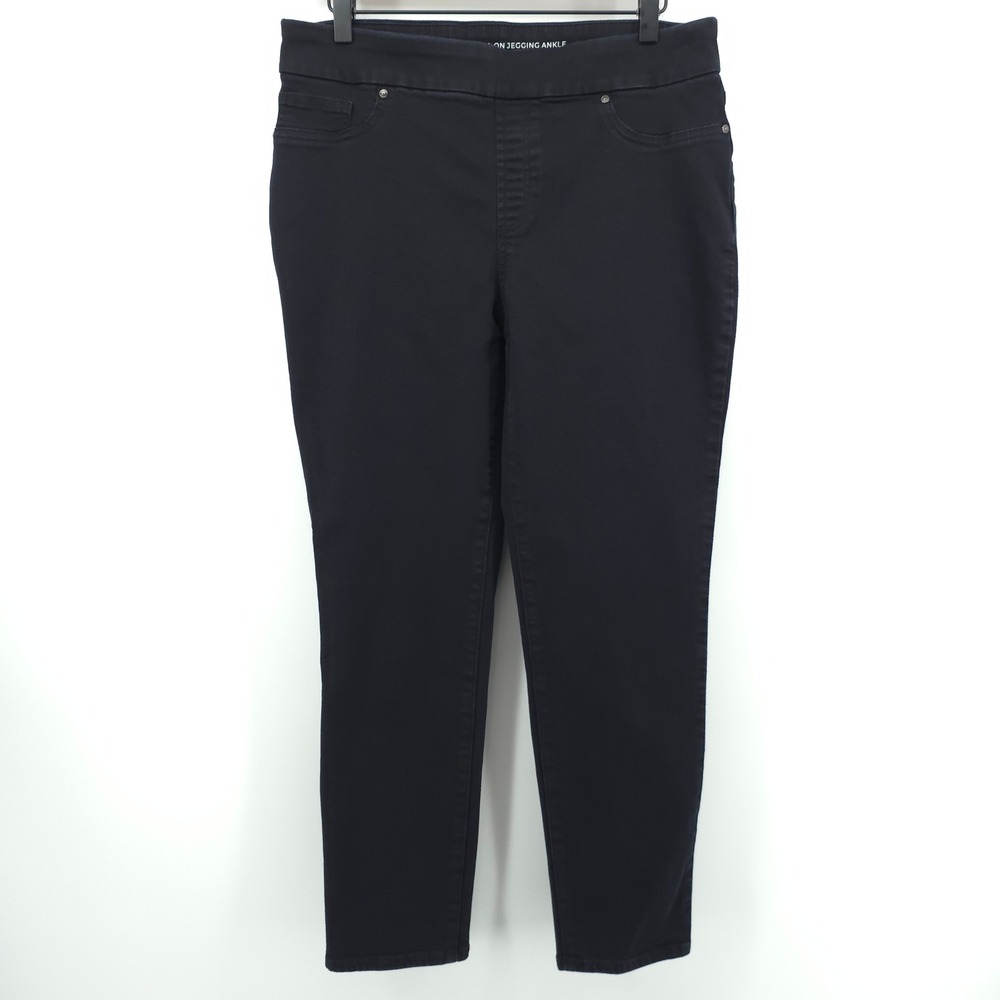 Chico's Pull-On Jegging Women's Jeans 1.5R (US 10R) Black Stretch Workwear